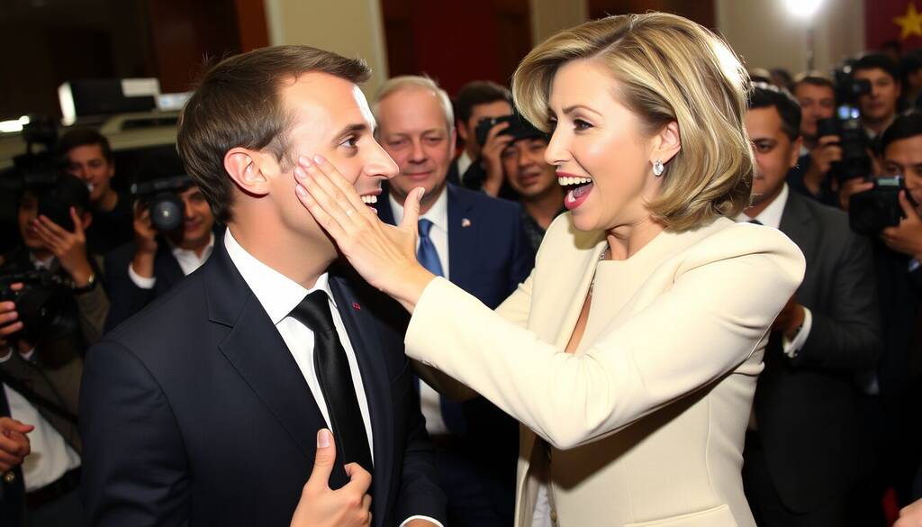 Macron e Brigitte: come un gesto intimo ha scatenato un enorme dibattito pubblico in Francia.