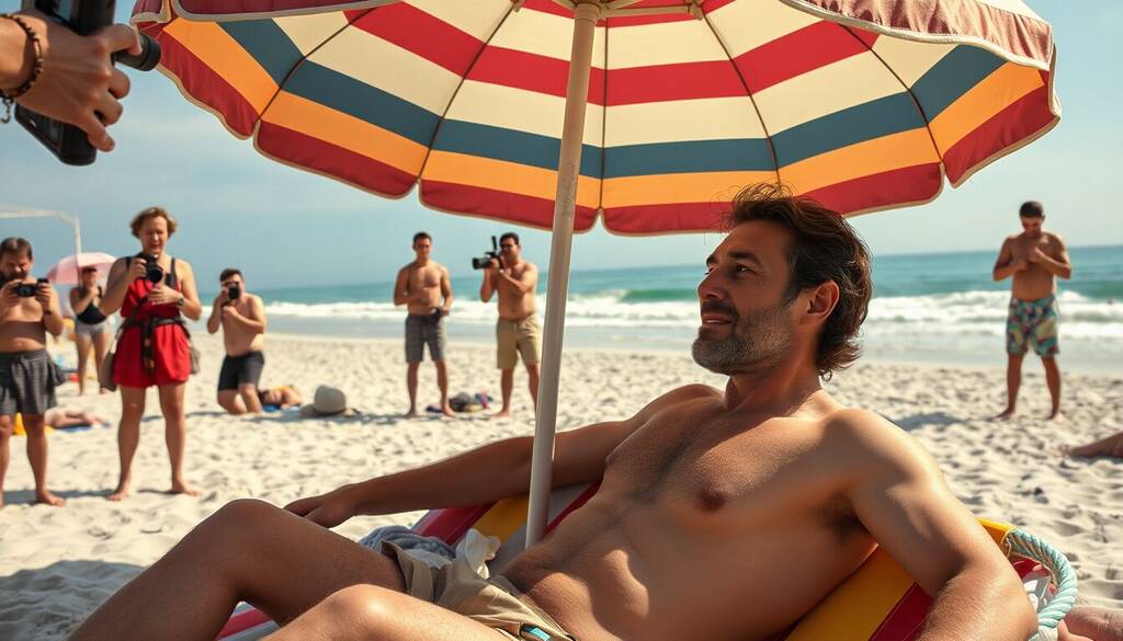 Raoul Bova in spiaggia: l'avvistamento sorprendente e gli sviluppi che hanno scatenato il delirio tra i fan